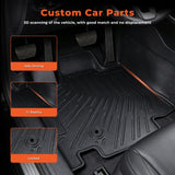 4PCS Floor Mats Black TPE Replacement for Gr-and Ca-ra-Van Bucket 7 Seats 2008-2020 Replacement for Town and Country 2008-2016 Stow' n Go Bucket 7 Seats