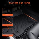 labwork 3PCS Floor Mats Black TPE Replacement for Flex 2009 2010 2011 2012 2013 2014 2015 2016 2017 2018 2019