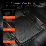 6PCS Floor Mats Backrest Mat and Cargo Liner Black TPE Replacement for Bronco Sport 2021-2025