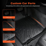3PCS Floor Mats Black TPE Replacement for R-am 1500 Quad Cab 2002-2008 Replacement for R-am 2500 3500 Quad Cab Heavy Duty 2003-2009
