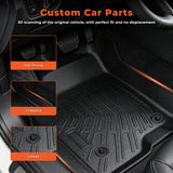 3 Rows TPE All-Weather Floor Mats for 2021-2026 Chevy Tahoe Yukon