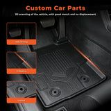 3PCS TPE All-Weather Floor Mats for 2019-2023 Ford Ranger SuperCrew