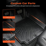4PCS Floor Mats Black TPE Replacement for Rio 2018-2023
