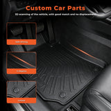 3PCS Floor Mats Black TPE Replacement for E-Class W212 2010-2016 1st and 2nd Row