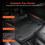 4Pcs Car Floor Mats and Cargo Liner Front and Rear TPE Black Replacement for CR-V 2023-2026