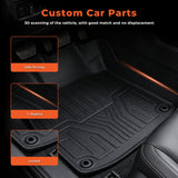 3PCS TPE All-Weather Floor Mats for 2018-2022 Honda Accord