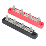Labwork Power Distribution Terminal Block (Red+Black) 4 x M6 Studs 6 x M4 Screws