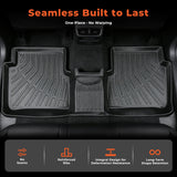 6PCS Floor Mats Backrest Mat and Cargo Liner Black TPE Replacement for Bronco Sport 2021-2025