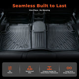 For 2009-2013 Toyota Corolla / Matrix TPE 3D 2 Row Floor Mats Liner Set Black