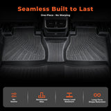 labwork 3-Piece 3D TPE All-Weather Floor Mats for 2014-2021 Toyota Tundra CrewMax Double Cab