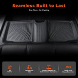4PCS TPE All-Weather Floor Mats [2nd Row Bench Seat] for 2011-2014 Ford Explorer 7 Seats