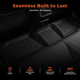 3-Piece 3D TPE All-Weather Floor Mats for 1999-2007 Chevy Silverado GMC Sierra 1500 2500 Classic