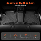 TPE Floor Mats Liner For 2013-2024 Toyota 4Runner 7-Seat All-Weather Waterproof