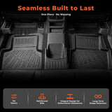 Floor Mats for Ford Bronco 2 Door 2021-2025 All Weather TPE Car Mats Black