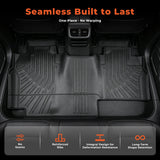 3PCS Floor Mats Liner Black TPE Replacement for F150 Super Crew Cab 2004-2008