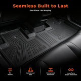 Full Set TPE All-Weather 3D Custom Floor Mats for 2014-2020 Acura MDX 7-Passenger