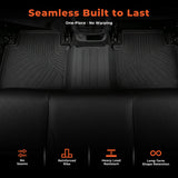 labwork 3-Piece 3D TPE All-Weather Floor Mats for 2019-2024 Dodge Ram 2500 3500 Crew Cab