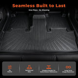 Floor Mats Liner for Toyota Sienna 2004-2010 Black TPE All-Weather 4 Pcs