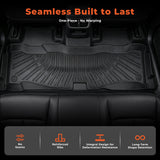 3Pcs Front and Rear TPE Car Floor Mats Replacement for F250 F350 F450 F550 2008-2010