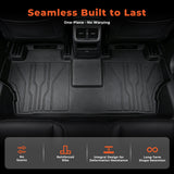 4Pcs Car Floor Mats Liner Front and Rear TPE Black Replacement for Pacifica 2017-2025 7 and 8 Seats Passenger Model