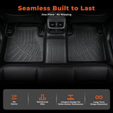 3Pcs Floor Mats Liners Carpets TPE Black Replacement for Frontier 2008-2021