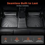 3PCS Floor Mats Black TPE Replacement for Sonata FWD 2020-2026 Replacement for K5 FWD 2021-2026