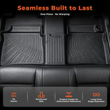 Floor Mats Liner For 2010-2015 Toyota Prius TPE 3D Model All-Weather Black 3PCS
