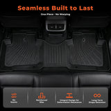 4PCS Floor Mats Black TPE Replacement for Pilot 2009-2015