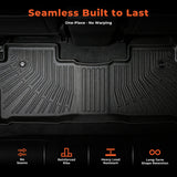 labwork 7-Piece 3D TPE All-Weather Floor Mats Cargo Liner Backrest Set for 2008-2013 Toyota Highlander [Non-Hybrid]