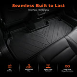 Full Set TPE All-Weather Floor Mats for 2018-2025 Chevy Traverse 7 Passenger