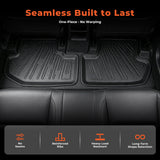 3-Piece All-Weather TPE Floor Mats Set for 2015-2025 Ford Mustang GT EcoBoost & Mach 1