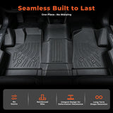 Black Front TPE Car Floor Mats Replacement for Transit 150 250 350 2022-2025