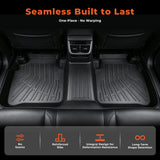 3PCS Floor Mats Black TPE Replacement for E-Class W212 2010-2016 1st and 2nd Row