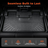 4-Piece All-Weather TPE Floor Liners & 6.5 Foot Truck Bed Mat for 2015-2026 Ford F-150 SuperCab Extended Cab – Heavy Duty Custom Fit Protection
