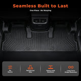 4-Piece All-Weather TPE Floor Mats for 2022-2025 Nissan Pathfinder (7-Seat) & QX60 (6-Seat)