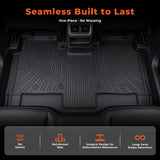 4PCS Floor Mats Black TPE Replacement for Gr-and Ca-ra-Van Bucket 7 Seats 2008-2020 Replacement for Town and Country 2008-2016 Stow' n Go Bucket 7 Seats