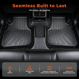 3Pcs Car Floor Mats Liner Front and Rear TPE Black Replacement for J-etta A7 2019-2026
