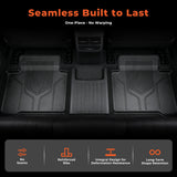 3PCS TPE All-Weather Floor Mats for 2019-2023 Ford Ranger SuperCrew