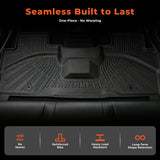 Full Set TPE Floor Mats Cargo Backrest Liners for 2018-2025 Ford Expedition 7 Seats