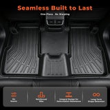 3Pcs Car Floor Mats Liner Front and Rear TPE Black Replacement for Com-Pass 2017-2025