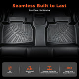 3Pcs Car Floor Mats Liner Front and Rear TPE Black Replacement for Explorer 2020-2024