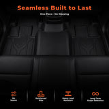 3-Piece 3D Injection Molded All-Weather Rubber Floor Mats for 2009-2018 Dodge Ram 1500 2500 3500 Classic