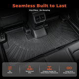 TPE Floor Mats for Toyota Highlander 7&8 Seats(Not for Hybrid) | 2014 2015 2016 2017 2018 2019 All Weather Custom Fit Heavy Duty Floor Liners