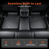 3Pcs Car Floor Mats Liner Front and Rear TPE Black Replacement for E-Class 2017-2023
