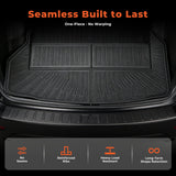labwork 3D Custom Fit TPE Trunk Cargo Liner with Backrest Protectors Set for 2008-2013 Toyota Highlander