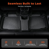 3PCS TPE All-Weather Floor Mats for 2015-2019 Ford Explorer 7 Seats