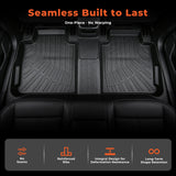 Black 3Pcs Front and Rear TPE Car Floor Mats Replacement for Kicks 2018-2024