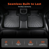 labwork 3-Piece 3D TPE All-Weather Floor Mats for 2017-2020 Ford Fusion Front & Rear Set