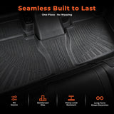 3-Piece TPE All-Weather Floor Mats for 2007-2011 Toyota Tundra CrewMax Double Cab