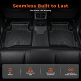 3PCS Floor Mats Black TPE Replacement for NIRO Plug-in Hy-Brid 2018-2022 Replacement for NIRO 2017-2022 1st and 2nd Row